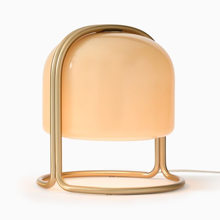 Delvora Champagne Bronze Table Lamp - Vintage Industrial Nightstand Light T064