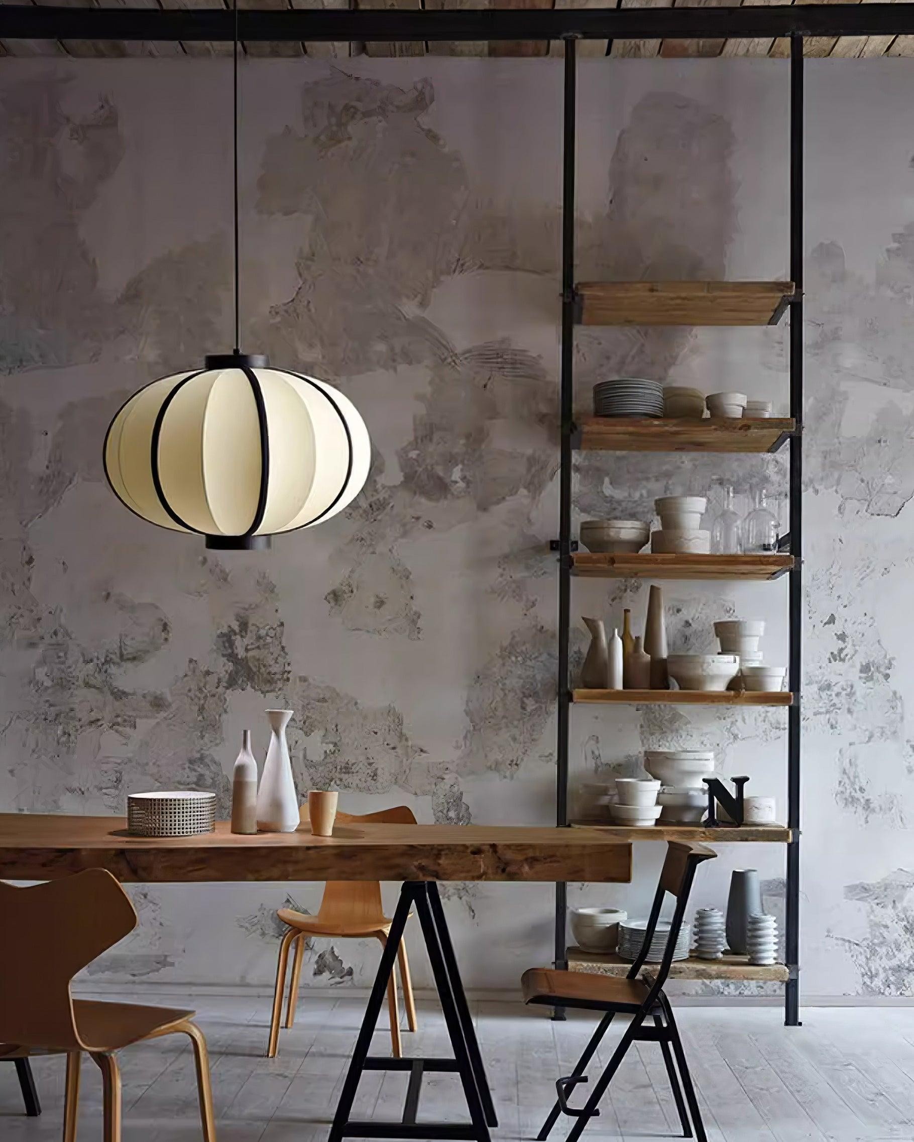 Minimalist Black and White Lantern Pendant Lamp M220