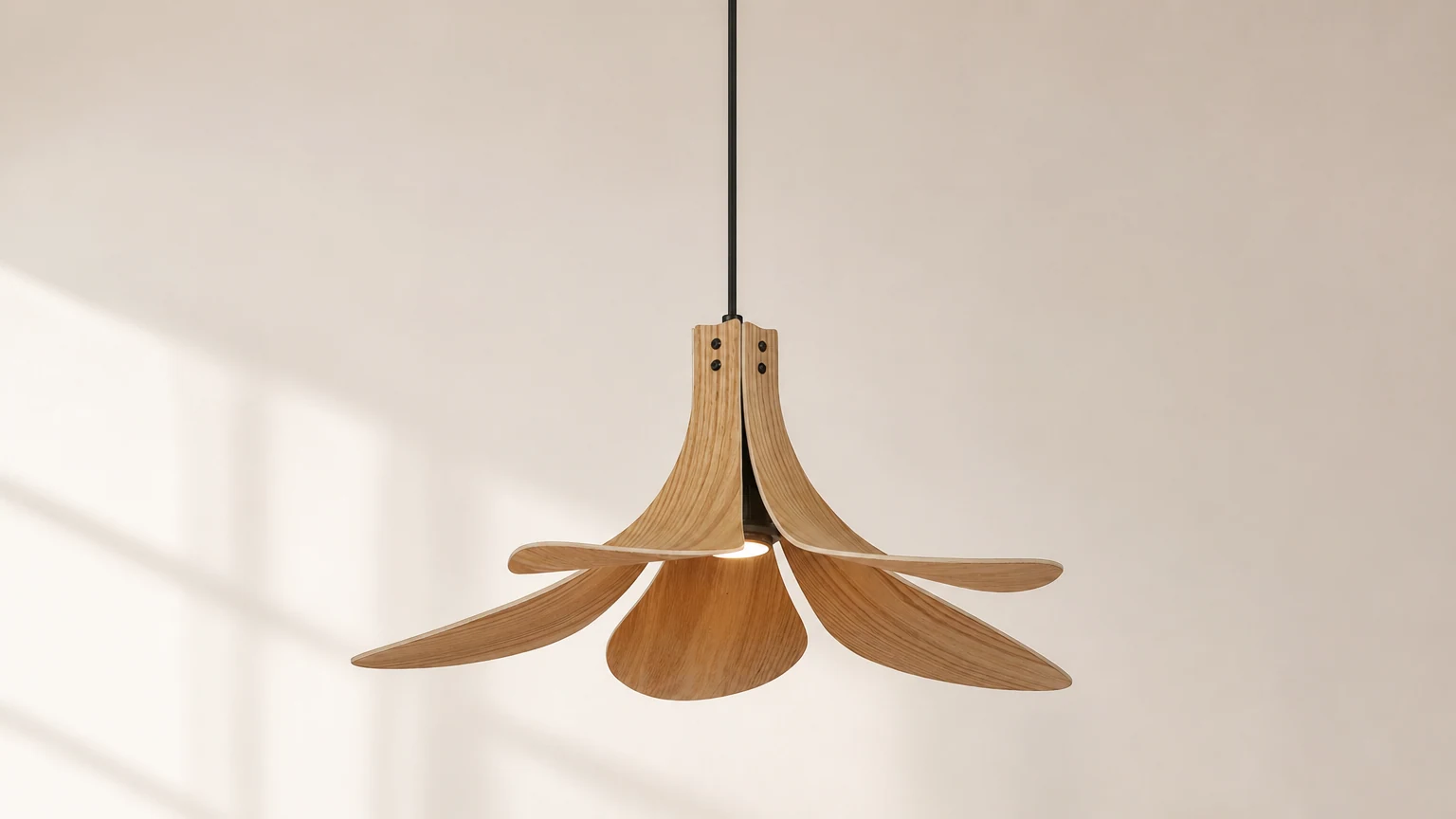 Lampa wisząca Petanova D158 w ciepłej scenerii wnętrza
