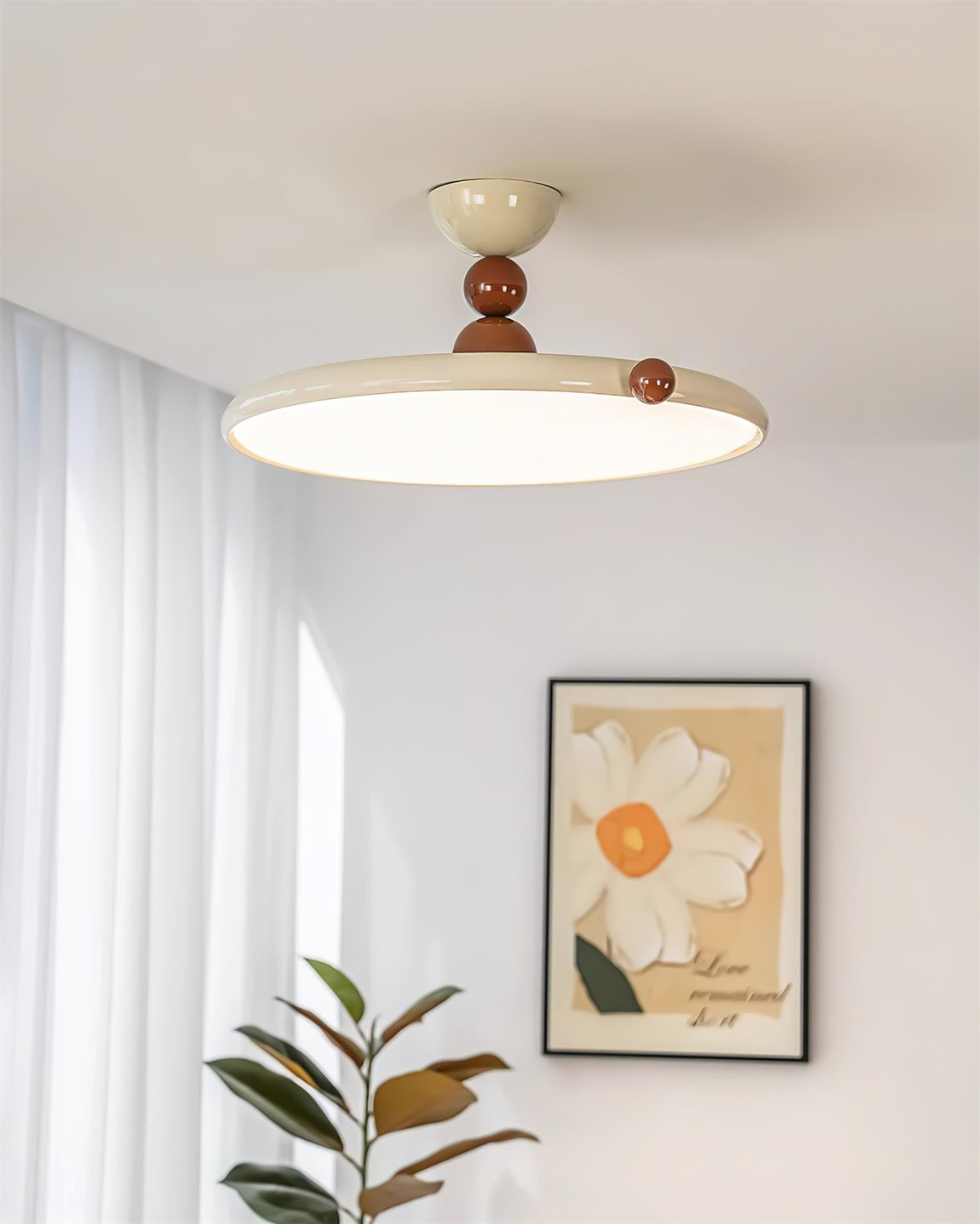 French Style Retro Round Flying Disc Ceiling Lamp M235