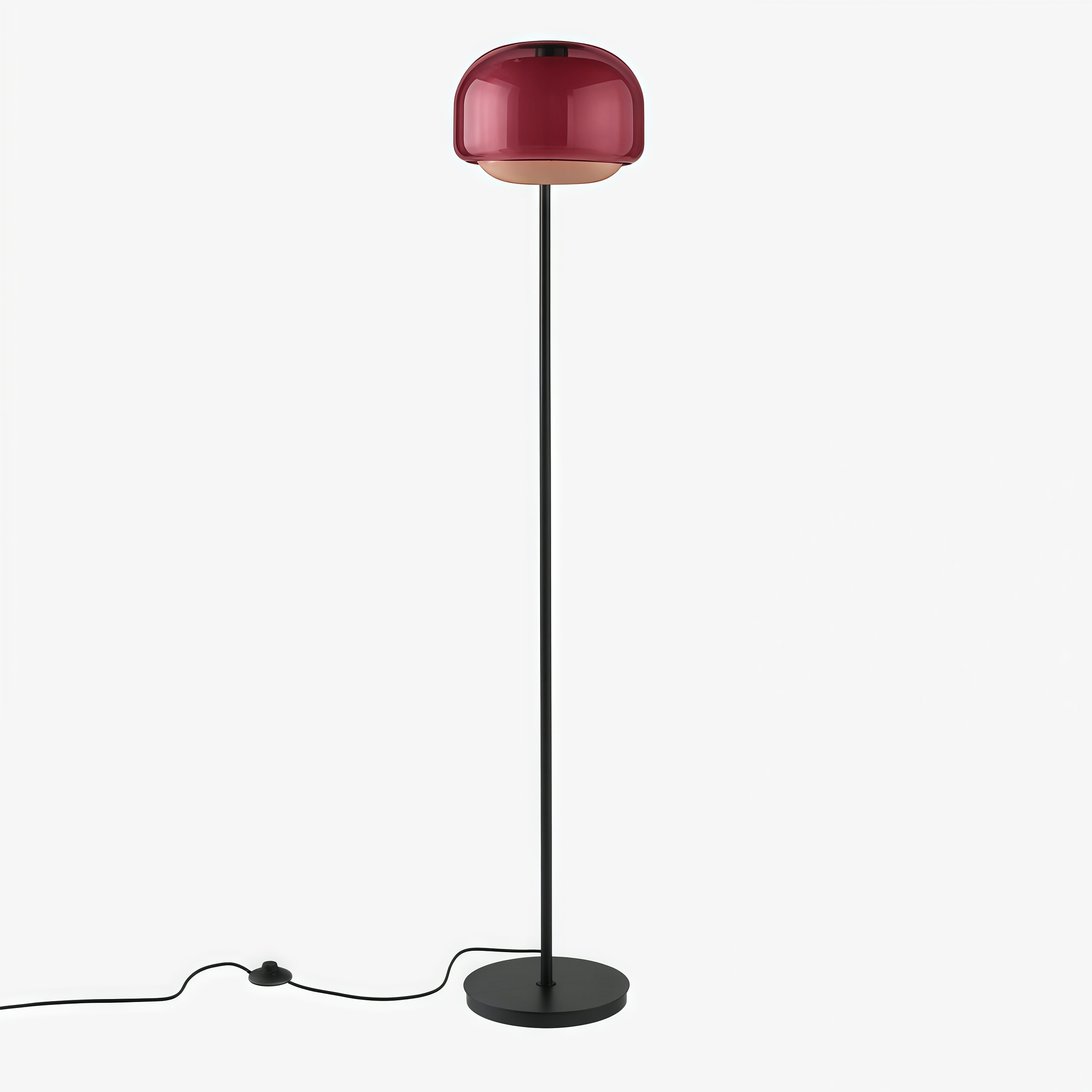 Lampa podłogowa ze szkła Clinco w kolorze czerwonym