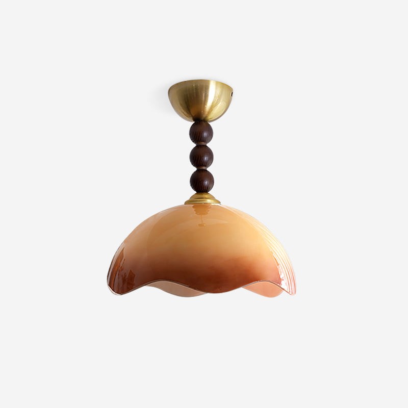 Vintage Cream Eggshell Wave Ceiling Light M183