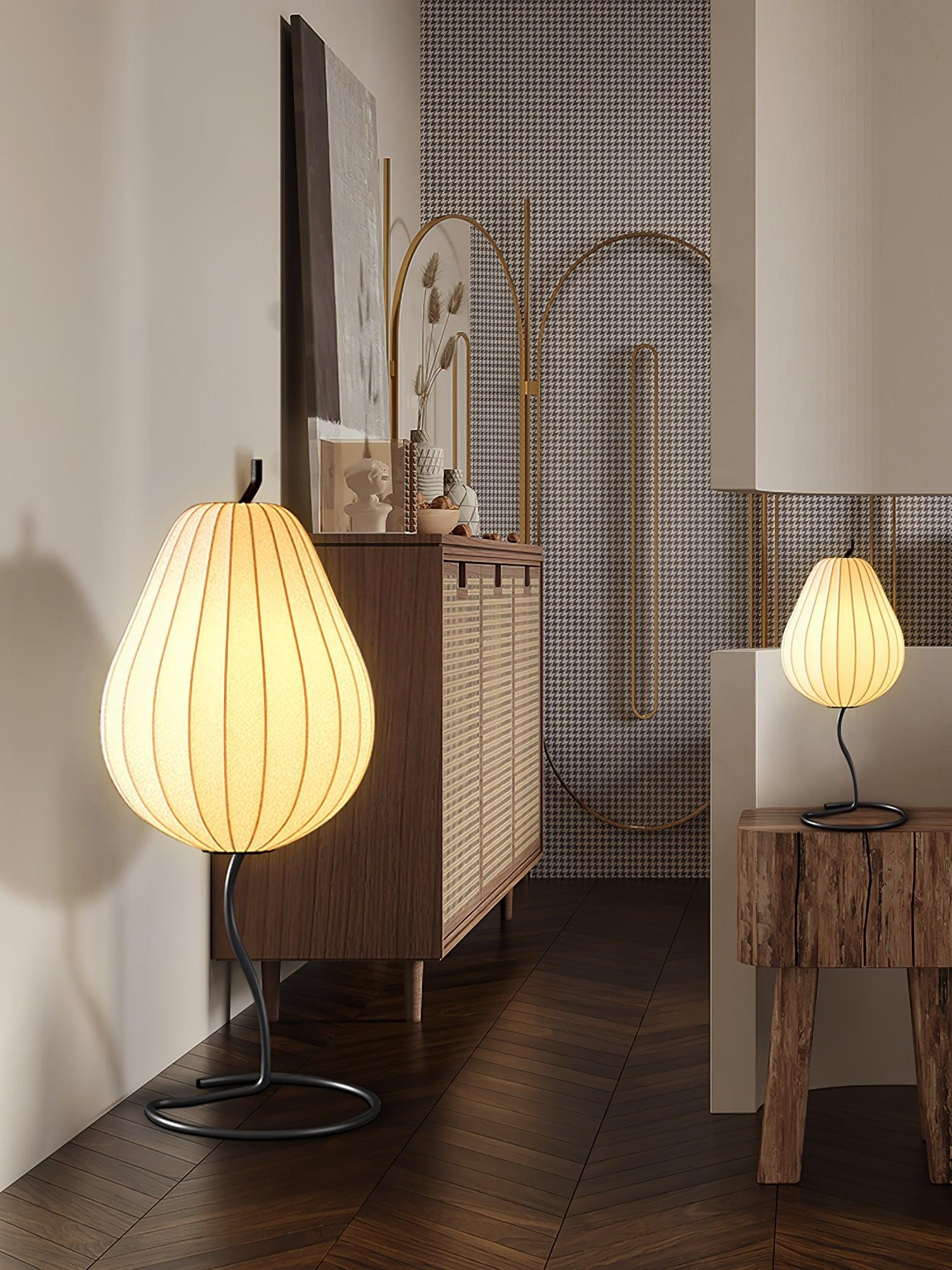Pear-shaped Shite Floor Lamp Suitable For Living Room M35