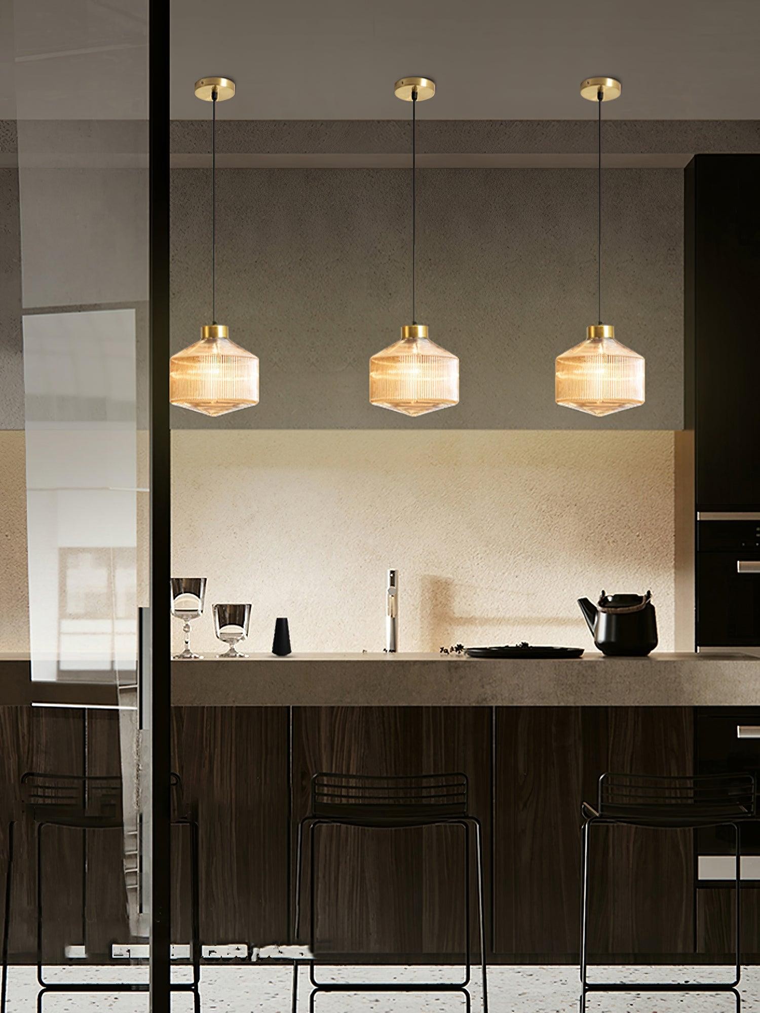 Striped Spinning Top Pendant Light M21