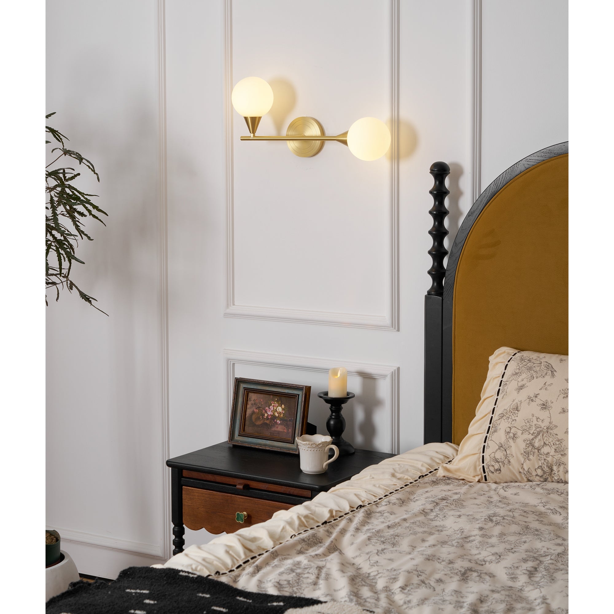 Holten Brass Armed Sconce D409