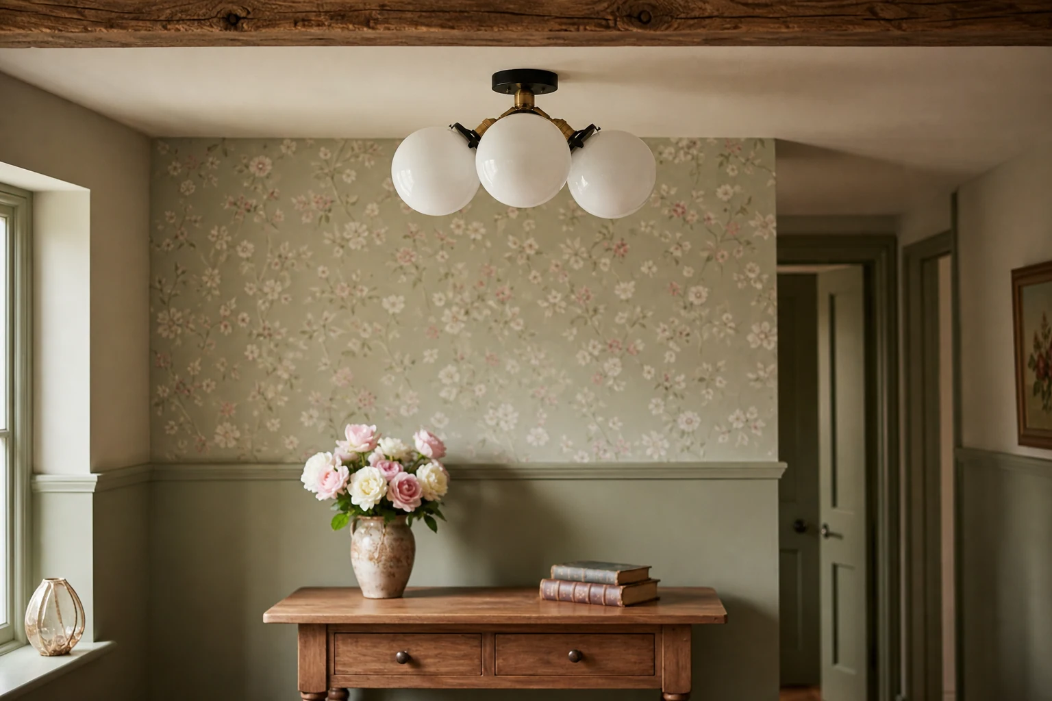 Lampa sufitowa Glorica w scenie pokoju lifestylowego