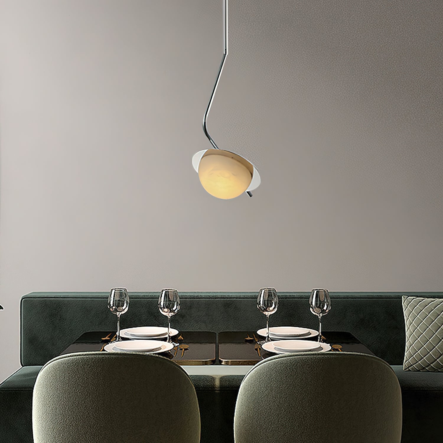 Chic Luminance Alabaster Pendant Light D438