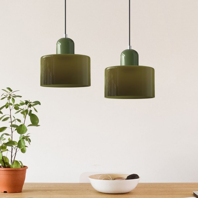 Nordic Morandi Cylinder Glass Pendant Lamp S101
