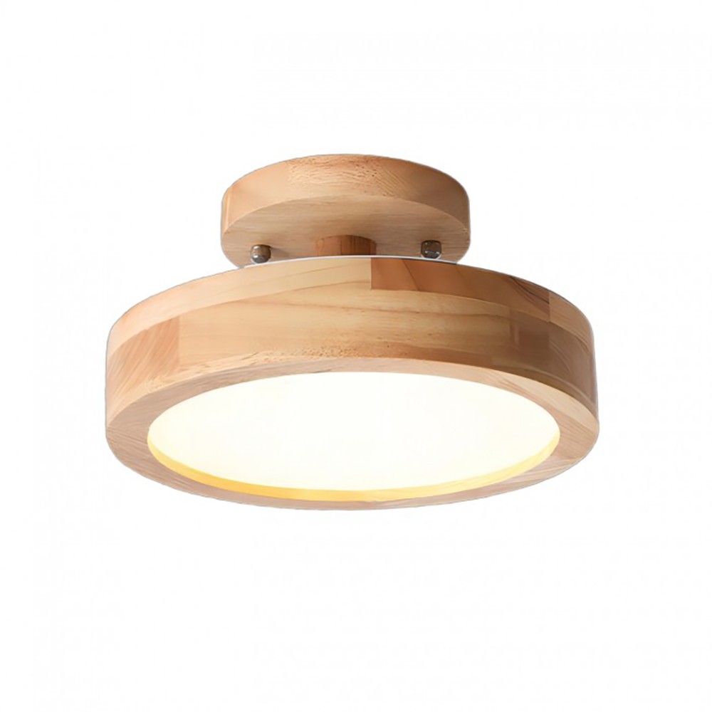 Nordic Macaroon Wooden Round Ceiling Lamp S82