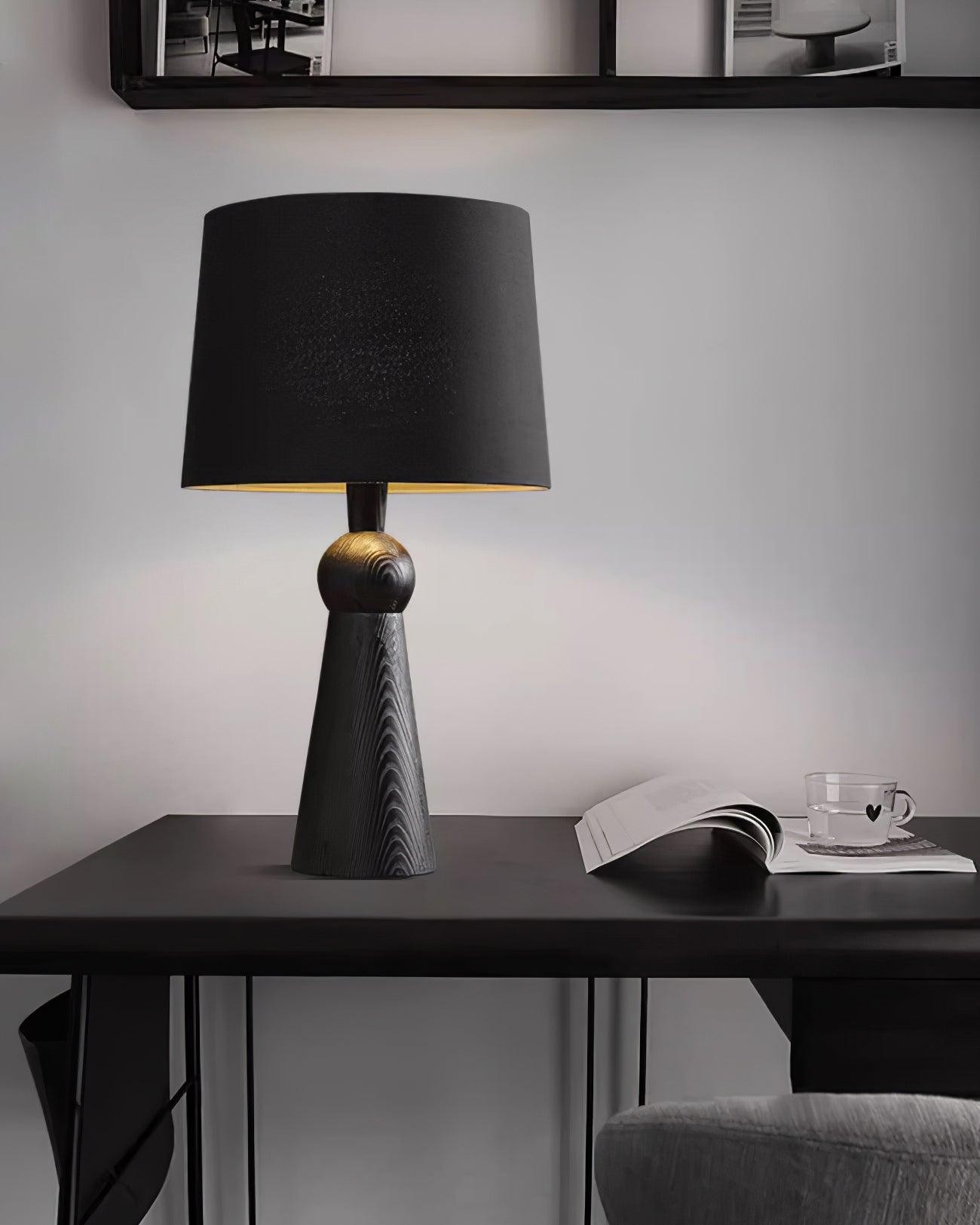 Nordic Retro Solid Wood Fabric Table Lamp M87
