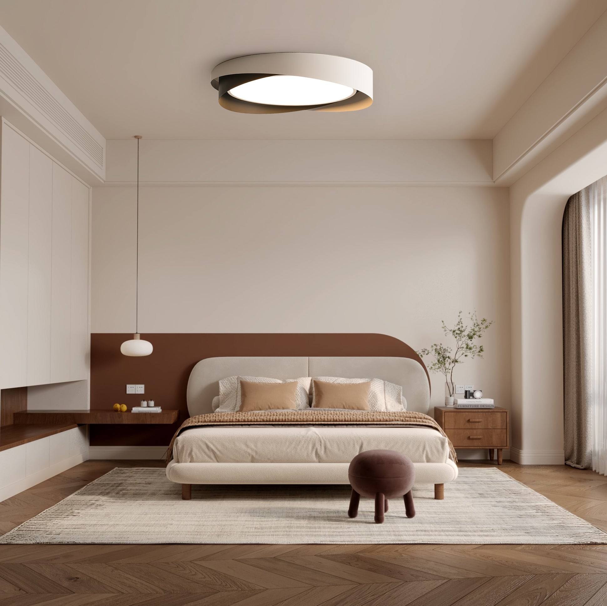 Nordic Style Modern Minimalist Wave Pattern Ceiling Lamp M528