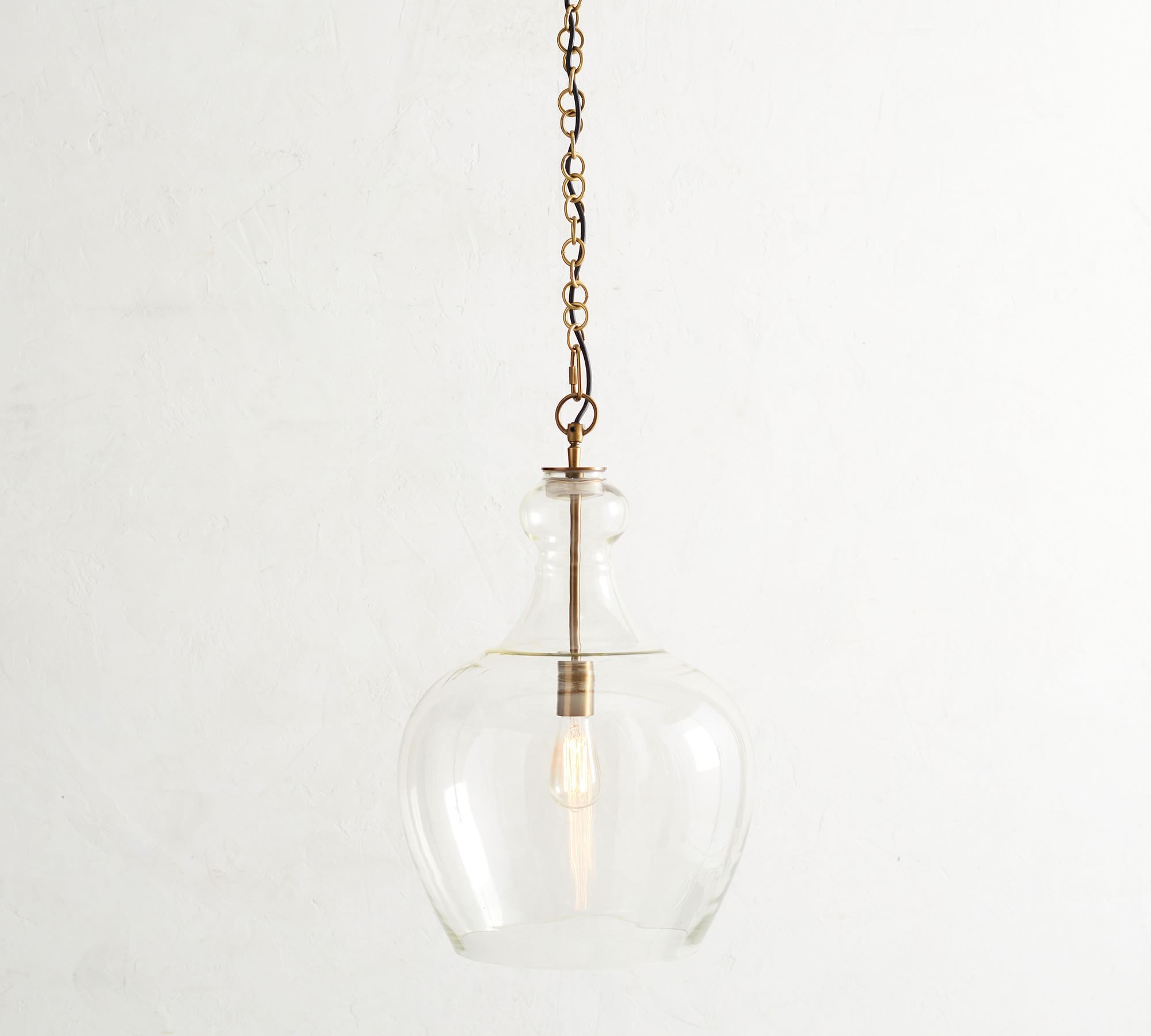 Lawson Glass Pendant Light - Recycled & Milk Glass with Bronze Accent T108