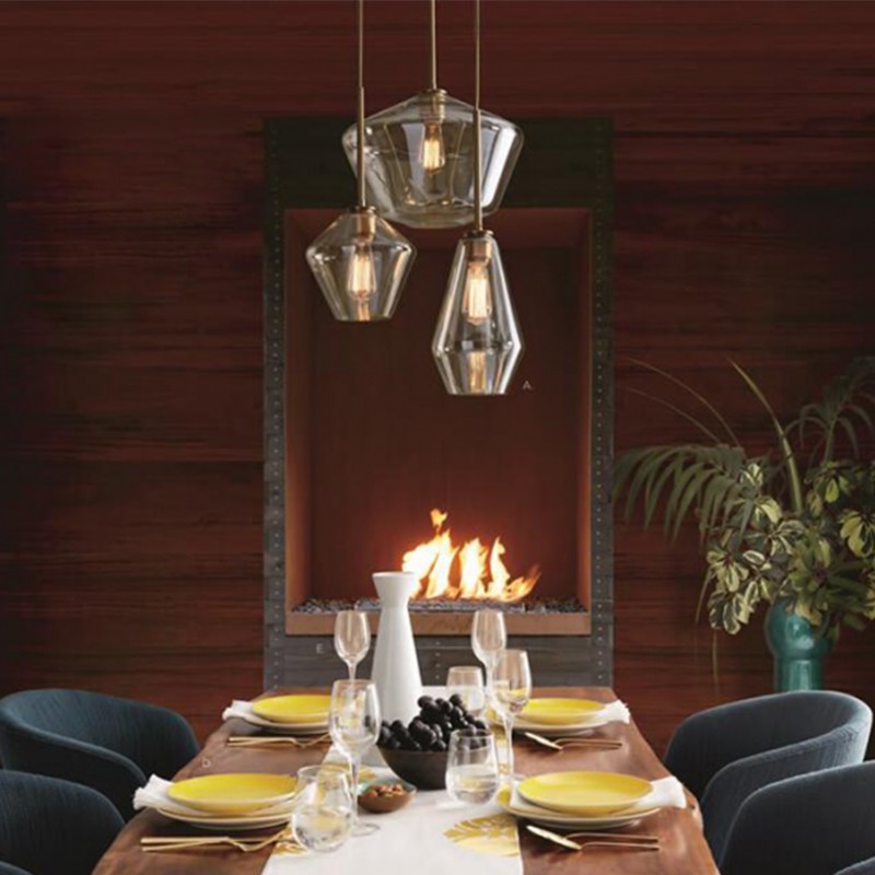 Retro Arclinea Glass Pendant Light For Living Room