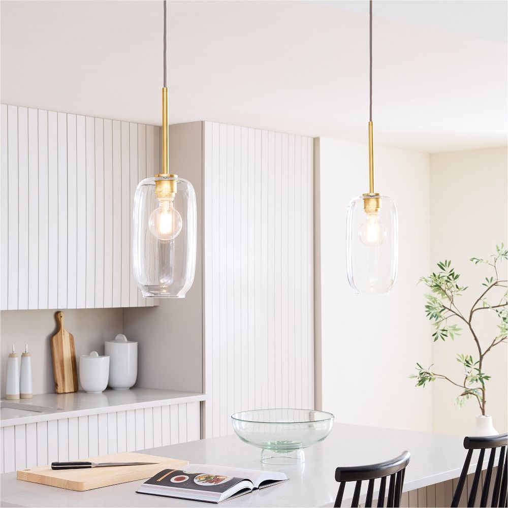 Lumivelle Pebble Pendant Light - Adjustable Glass Shade - Modern Lighting T243