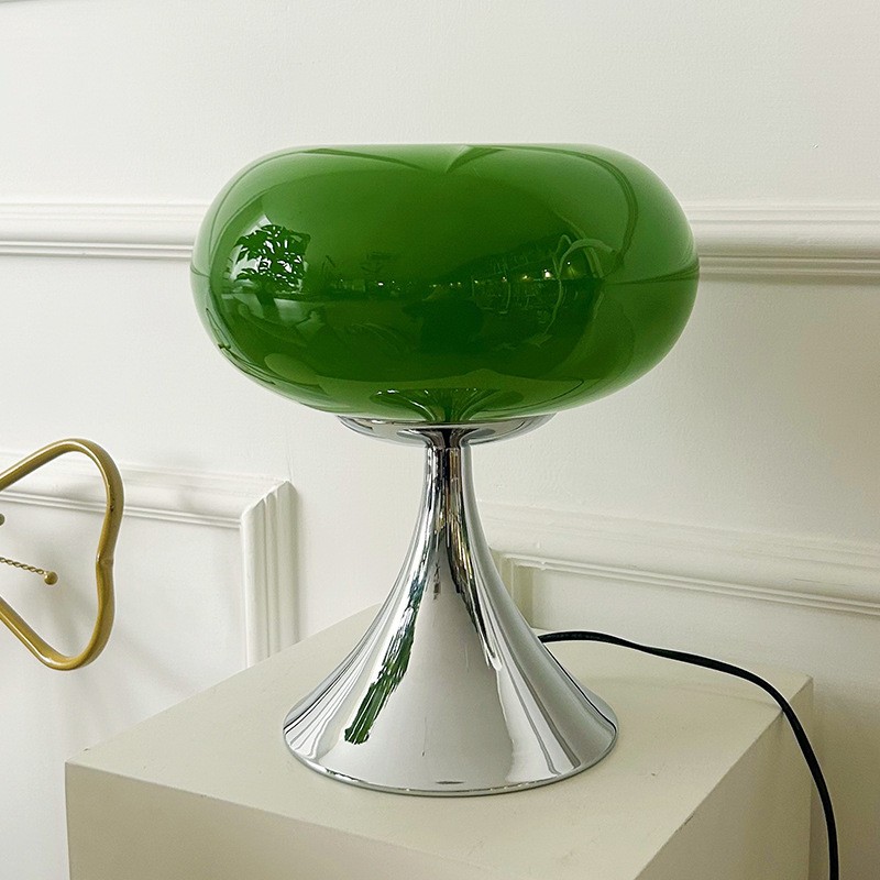 Bauhaus Apple Shaped Glass Led Table Lamp S137