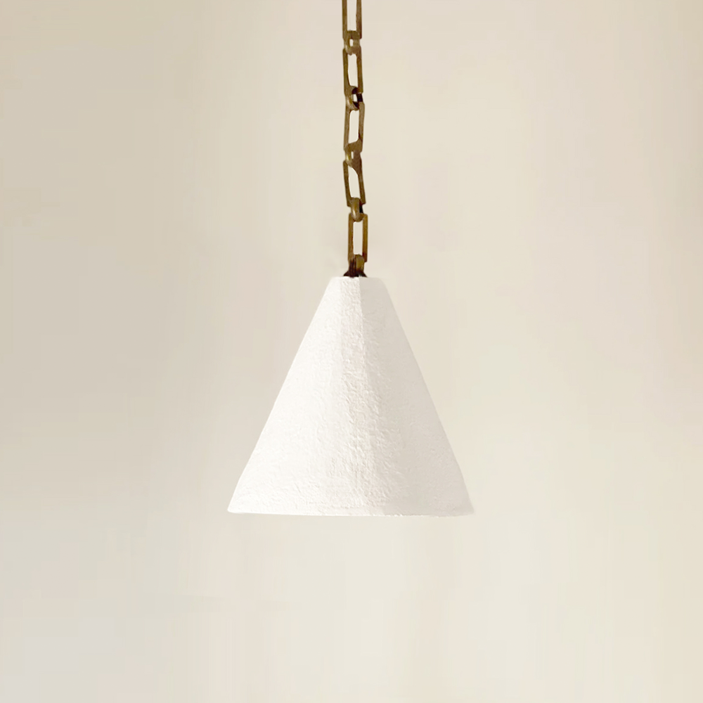 White Plaster Pendant Lamp D641