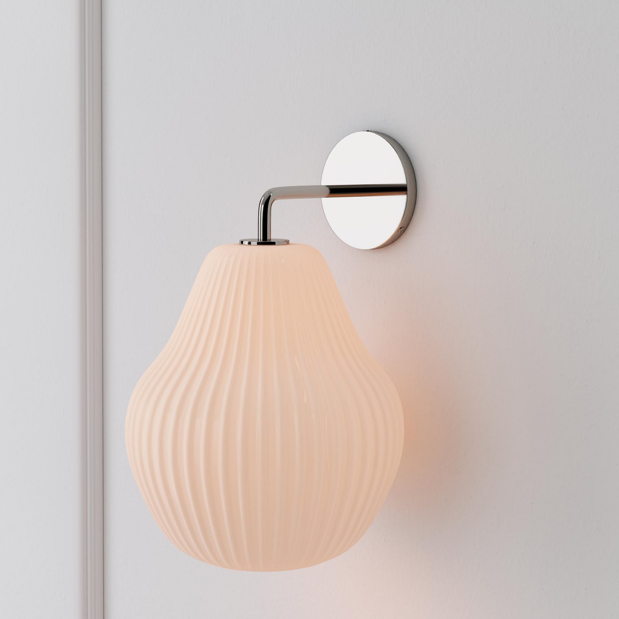 Rivrona Ribbed Glass Wall Sconce - Elegant Modern Lighting for Hallway & Bedroom T220