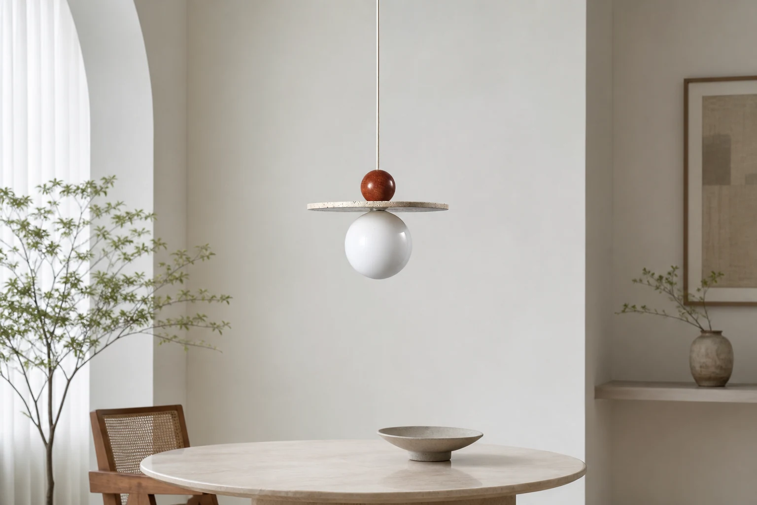 Lampa wisząca G47 z motywem kamienia jaskiniowego w stylu retro w stylowym wnętrzu