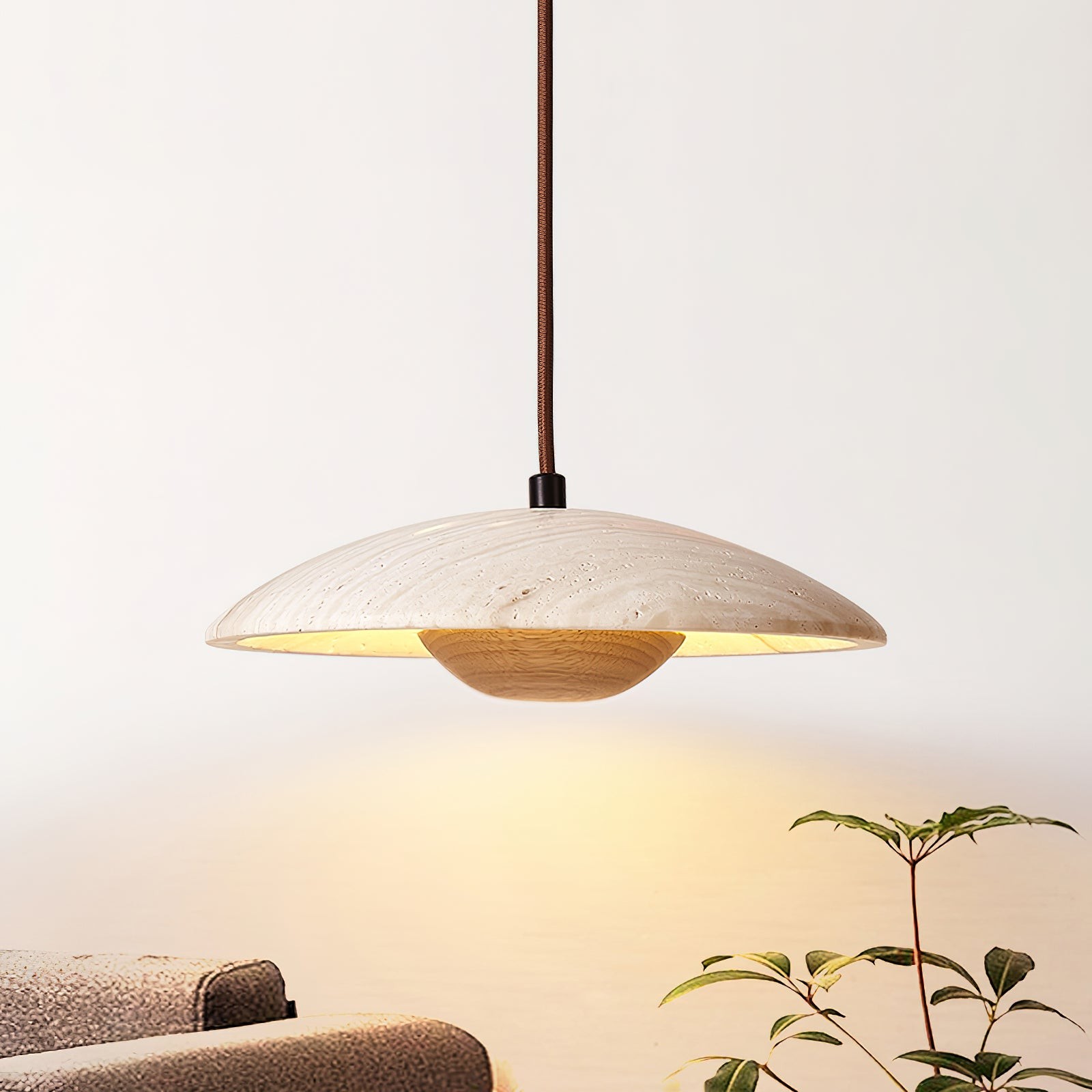 Cream Style Wood Pendant Lamp M422