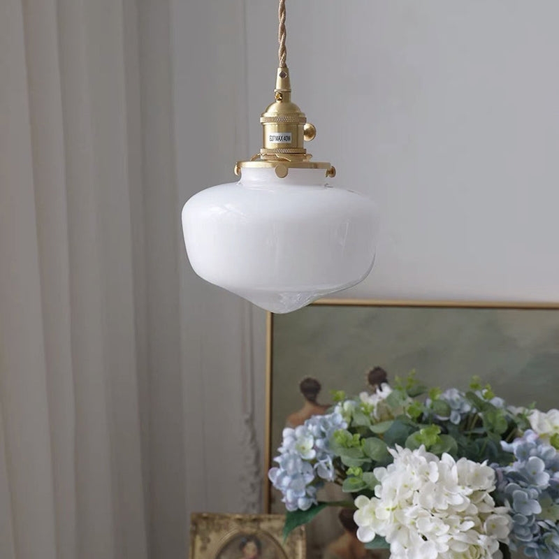 Unlit Radiant Lantern pendant in an interior scene