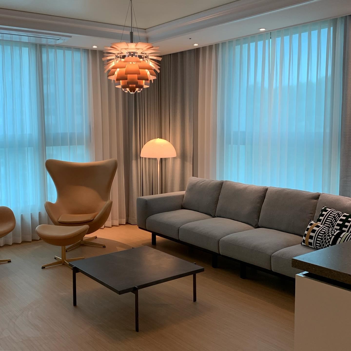 Modern Sculptural Layered Pendant Light