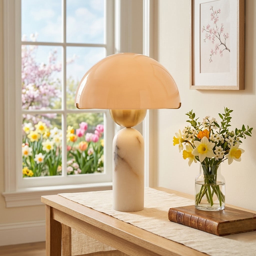 Peono Alabaster Table Lamp D440
