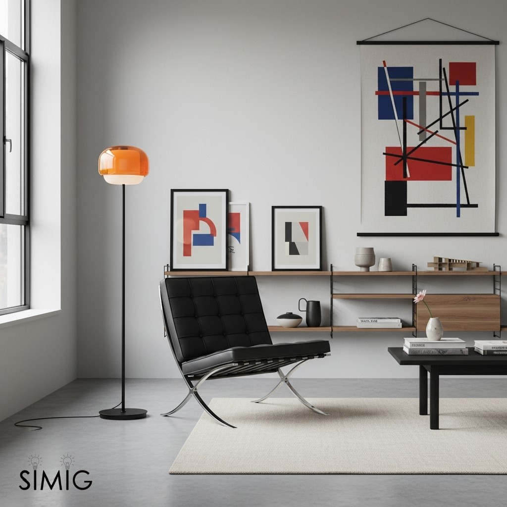 Clinco Modern Mushroom Floor Lamp - Colored Glass Design T417