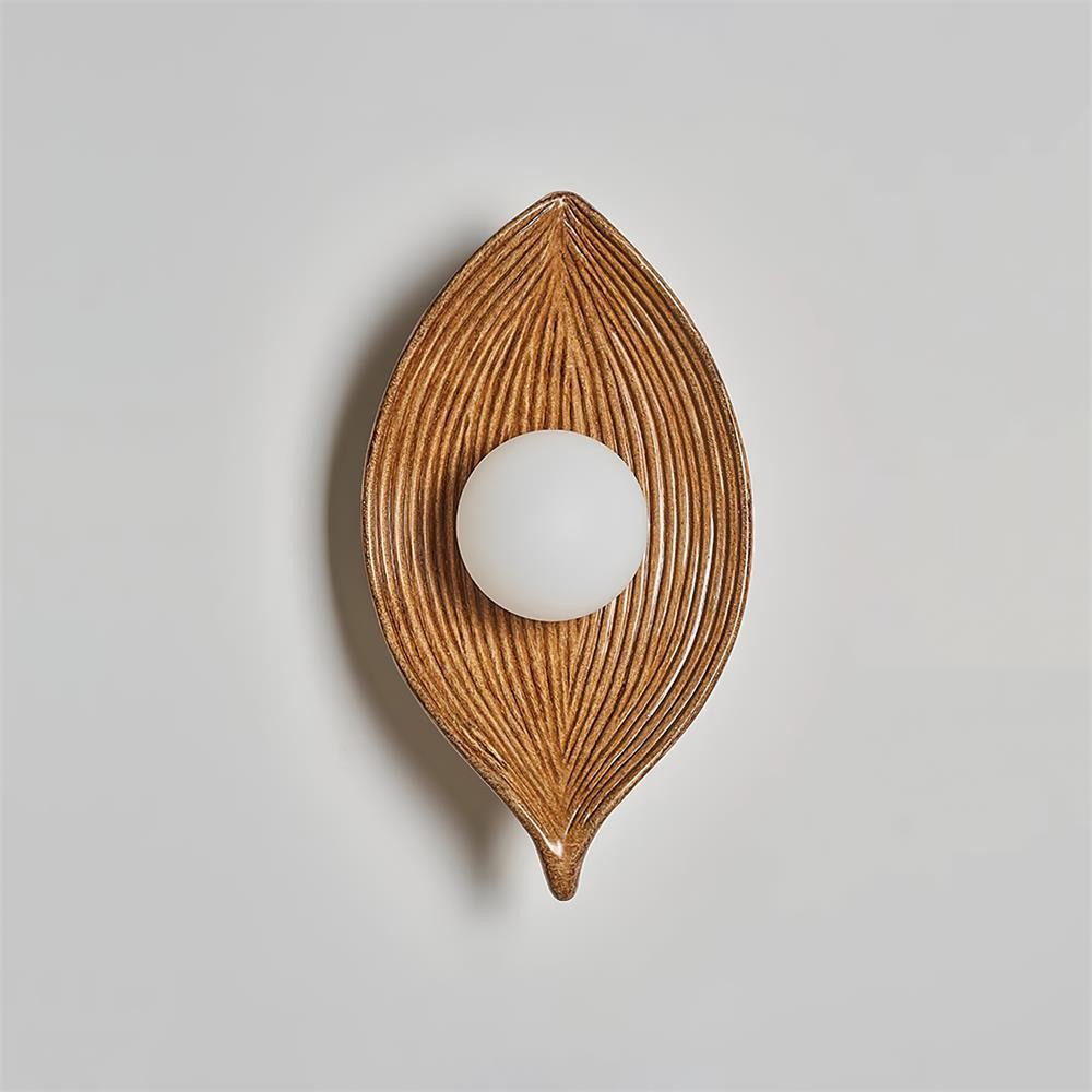 Contemporary Nordic Leaf Resin Wall Light M369