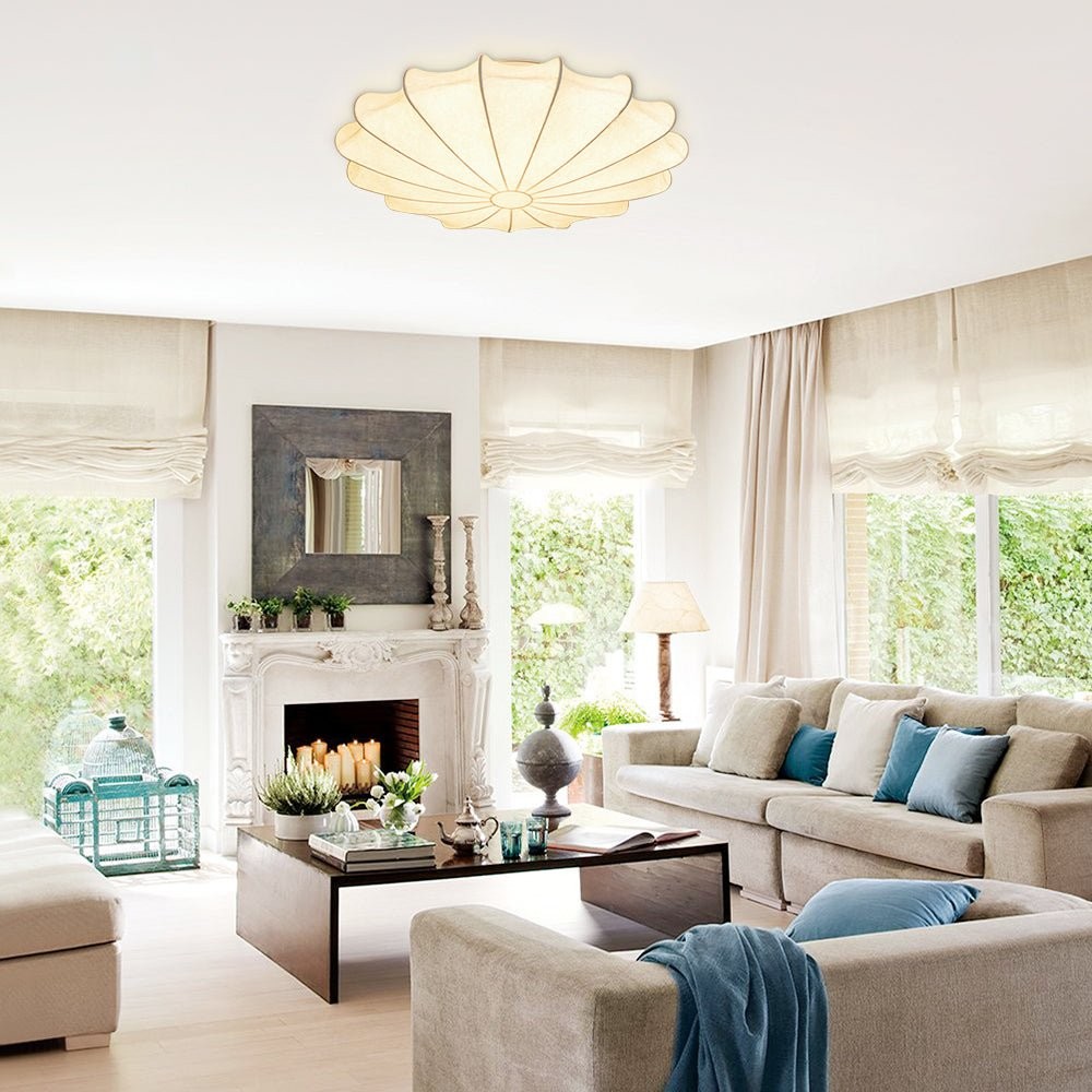 Japanese Style Wabi-Sabi Style Silk Ceiling Lamp S57