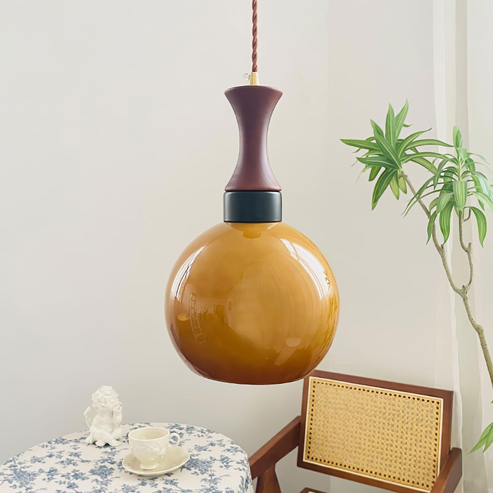 Spherical Orange Practical Luxury Pendant Lamp M39