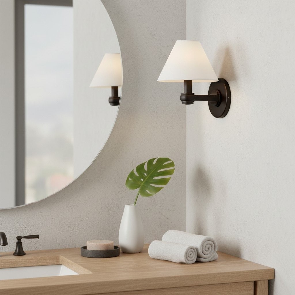 Roven Metal Wall Sconce - Sleek Metal Single or Triple Sconce for Vanity or Bathroom T656