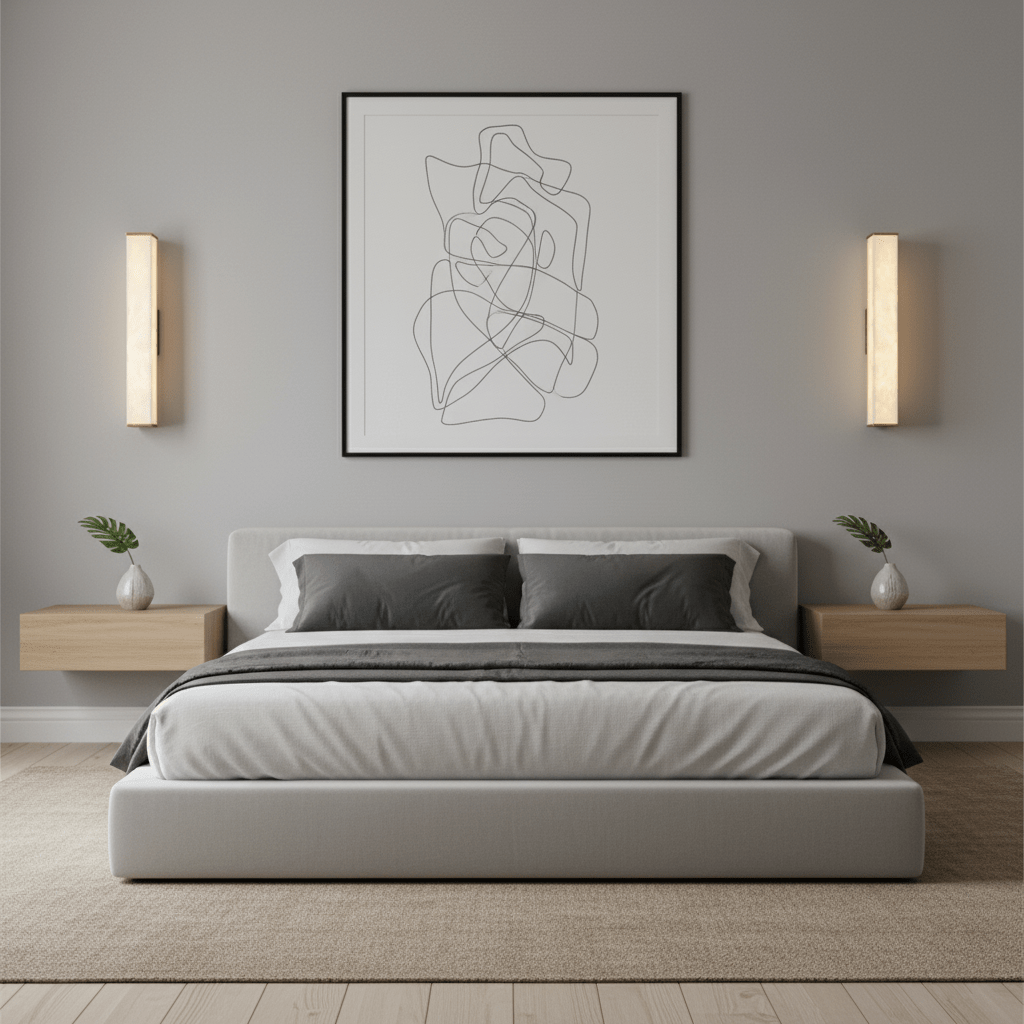 Cuboid Alabaster Wall Light D398