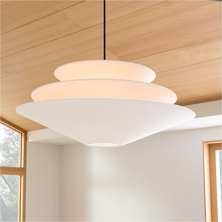 Solivara Minimalist Linen Pendant Light - Perfect for Dining Rooms & Offices T113
