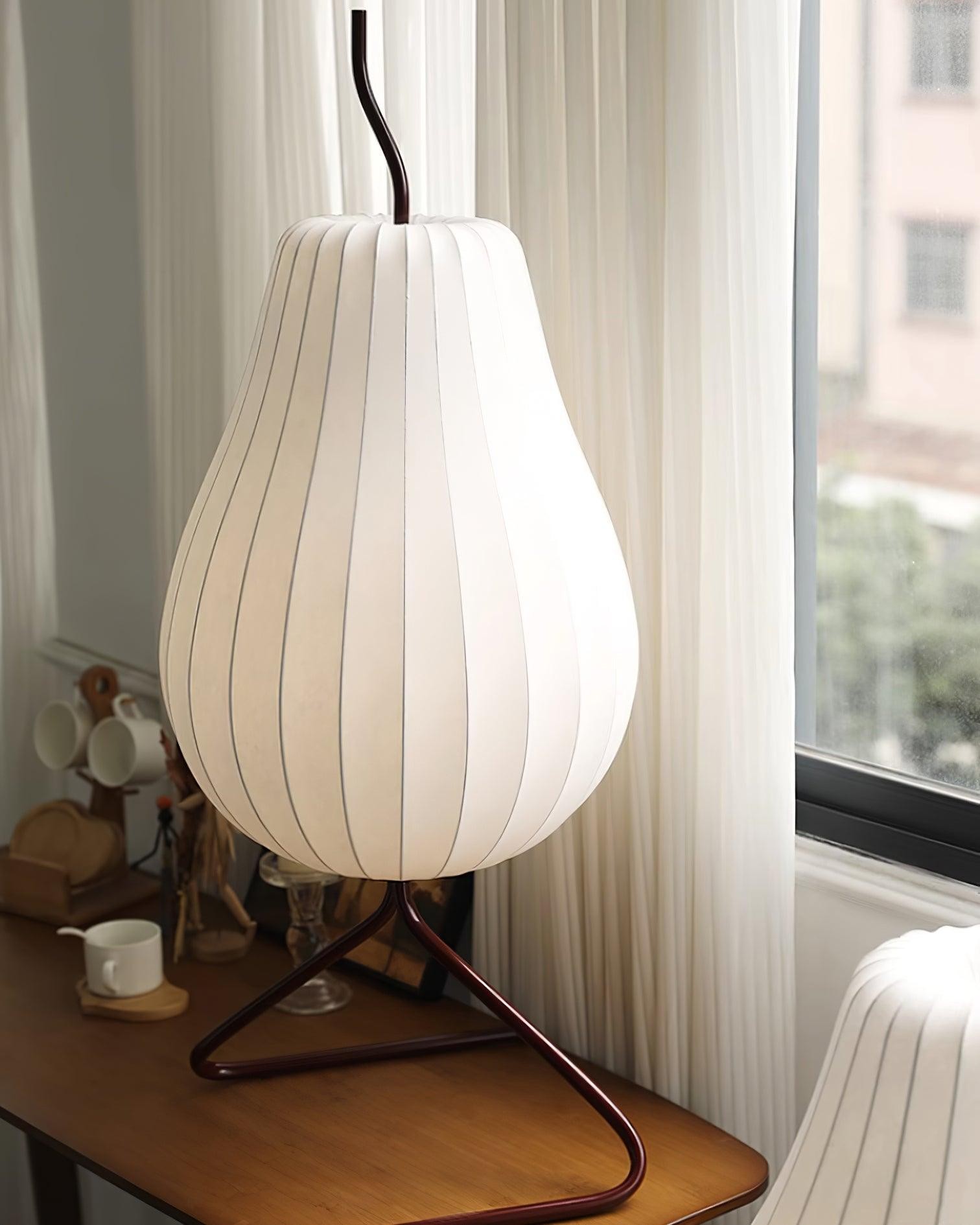 Pear-shaped Shite Floor Lamp Suitable For Living Room M35