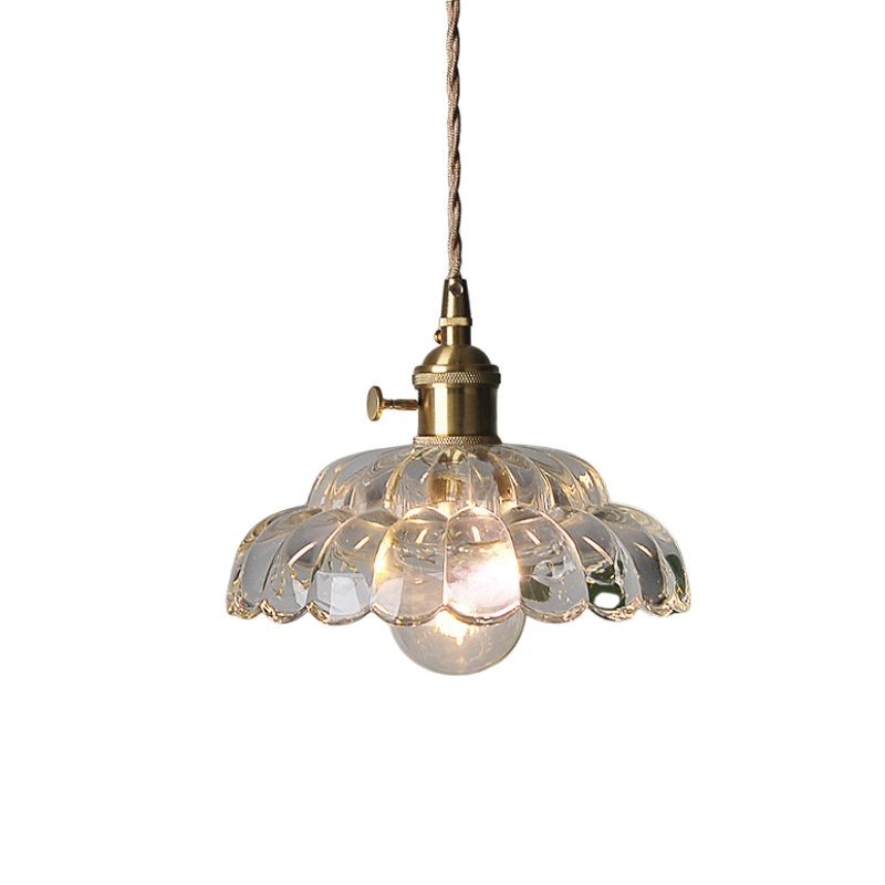 Nordic Vintage Petal Glass Pendant Light S174