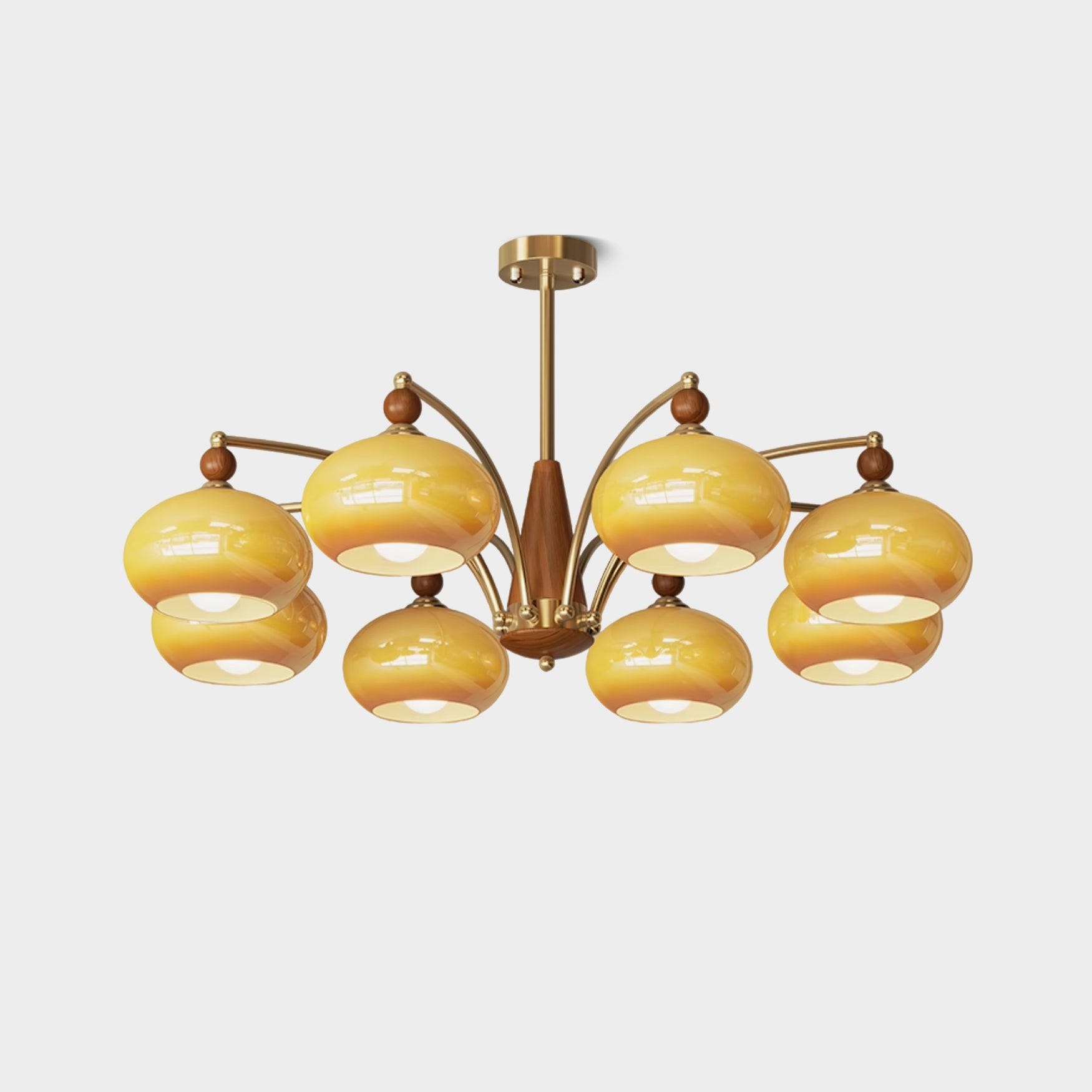 Vintage Multihead Persimmon Chandelier M431