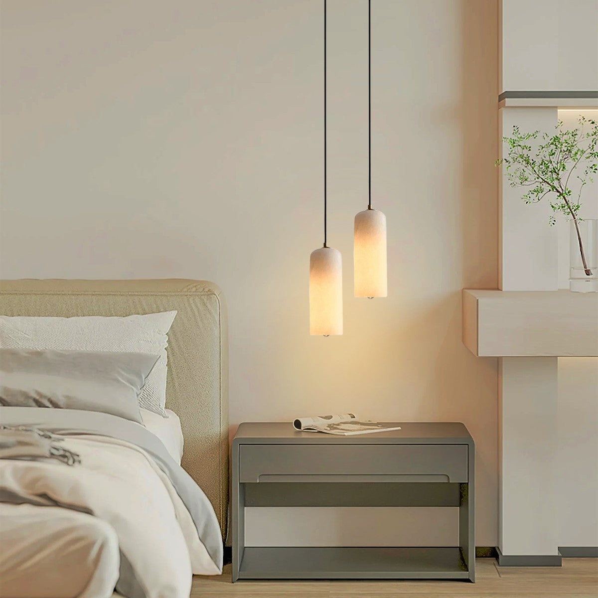 Nordic Modern  Alabaster Monty Pendant Light D888