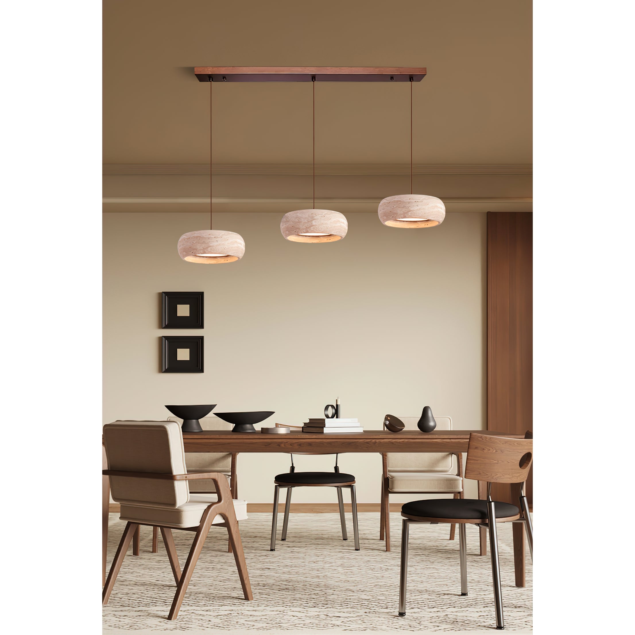Travertine Drum Pendant Lamp D608