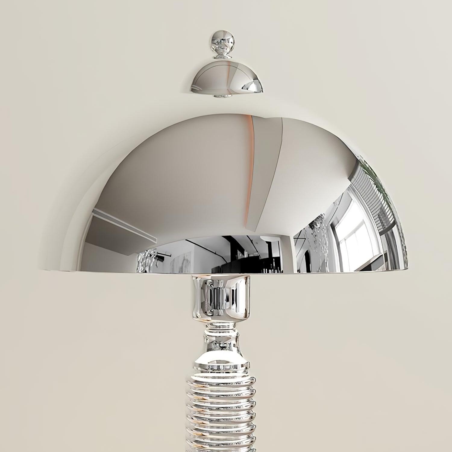 Nordic Iron Round Shade Pleated Base Table Lamp M360