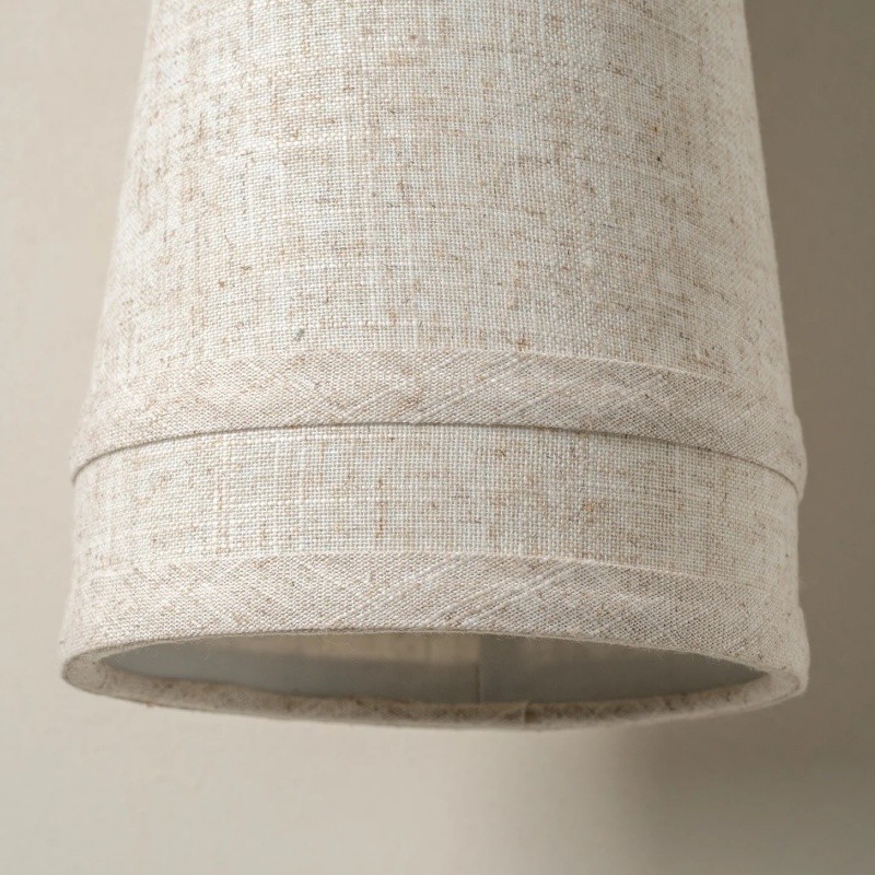 Zalen Textured Linen Bronze Wall Light - Soft Retro Wall Sconce for Reading Nook T652