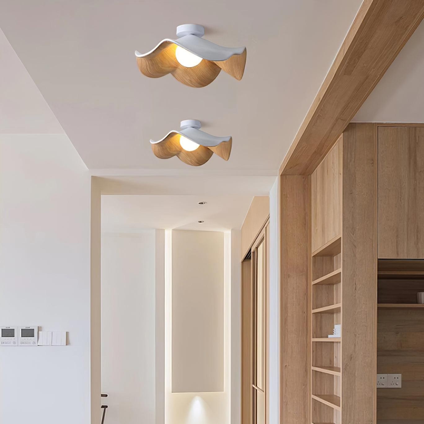 New Modern Simple Walnut Grain Ceiling Light M171