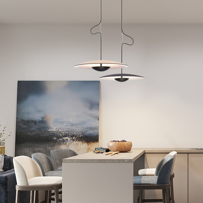 Indoor Ginger LED Suspension Lamp Above The Dining Table