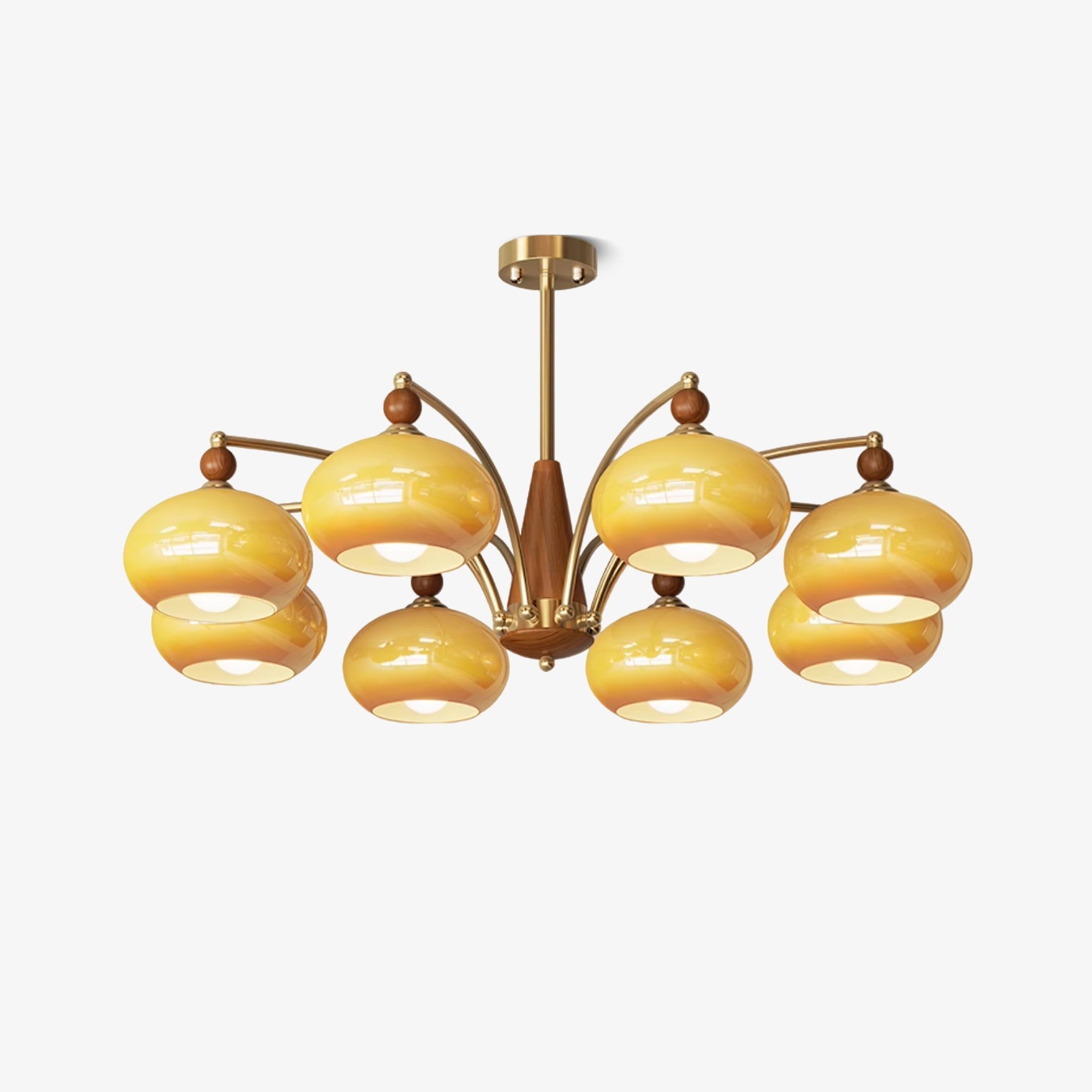 Vintage Multihead Persimmon Chandelier M431