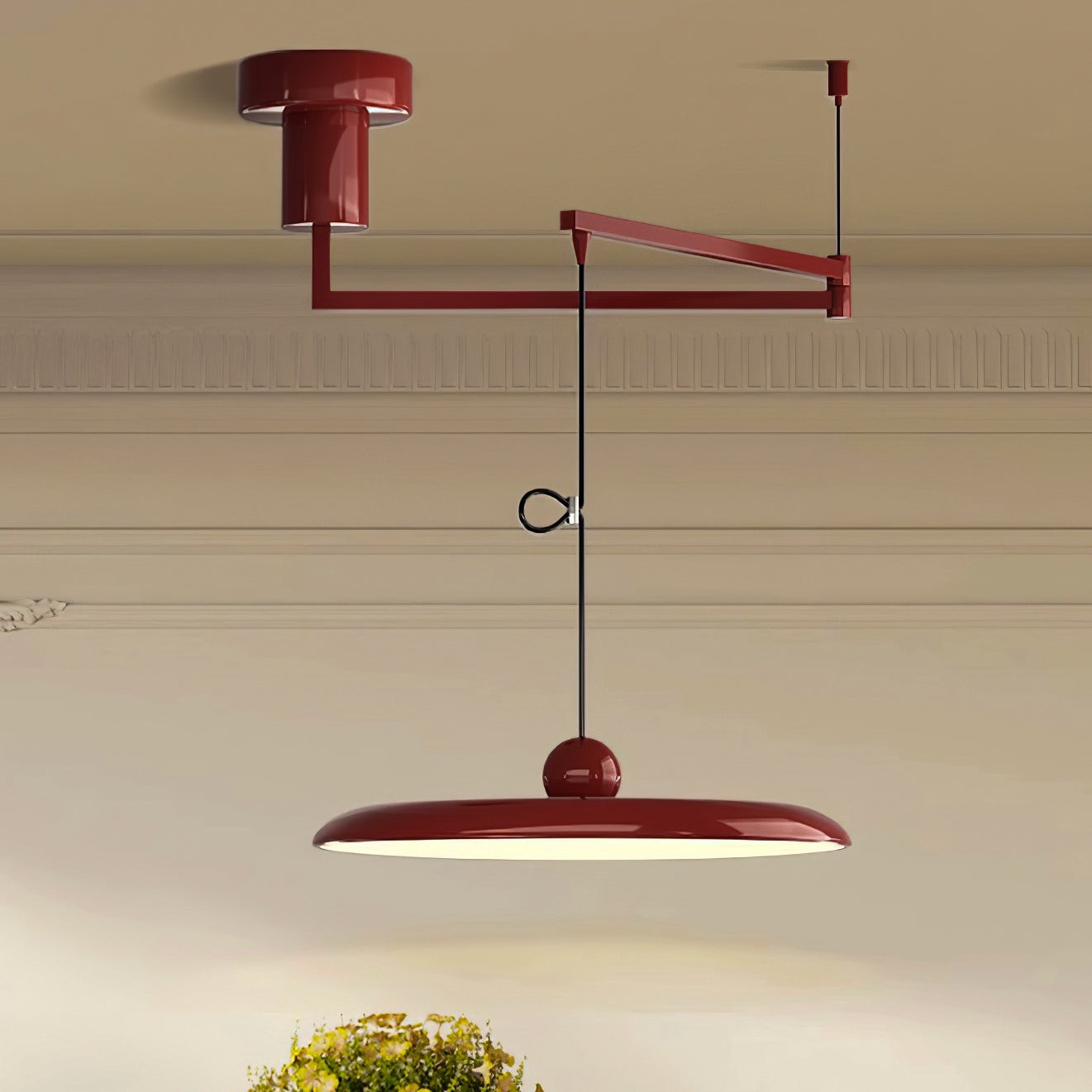 Simple Modern Adjustable Swing Arm Disc Pendant Lamp M110
