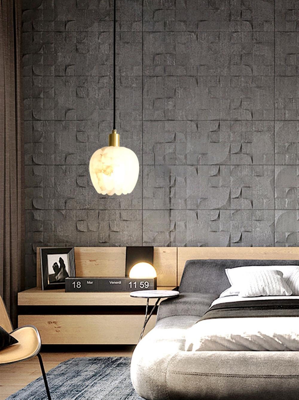 Lilin Alabaster Pendant Light D424
