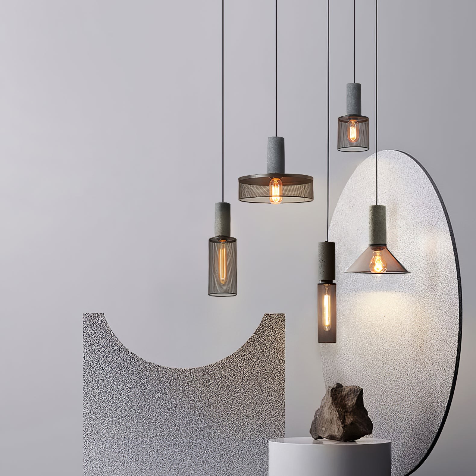 Cement Mesh Pendant Light M81