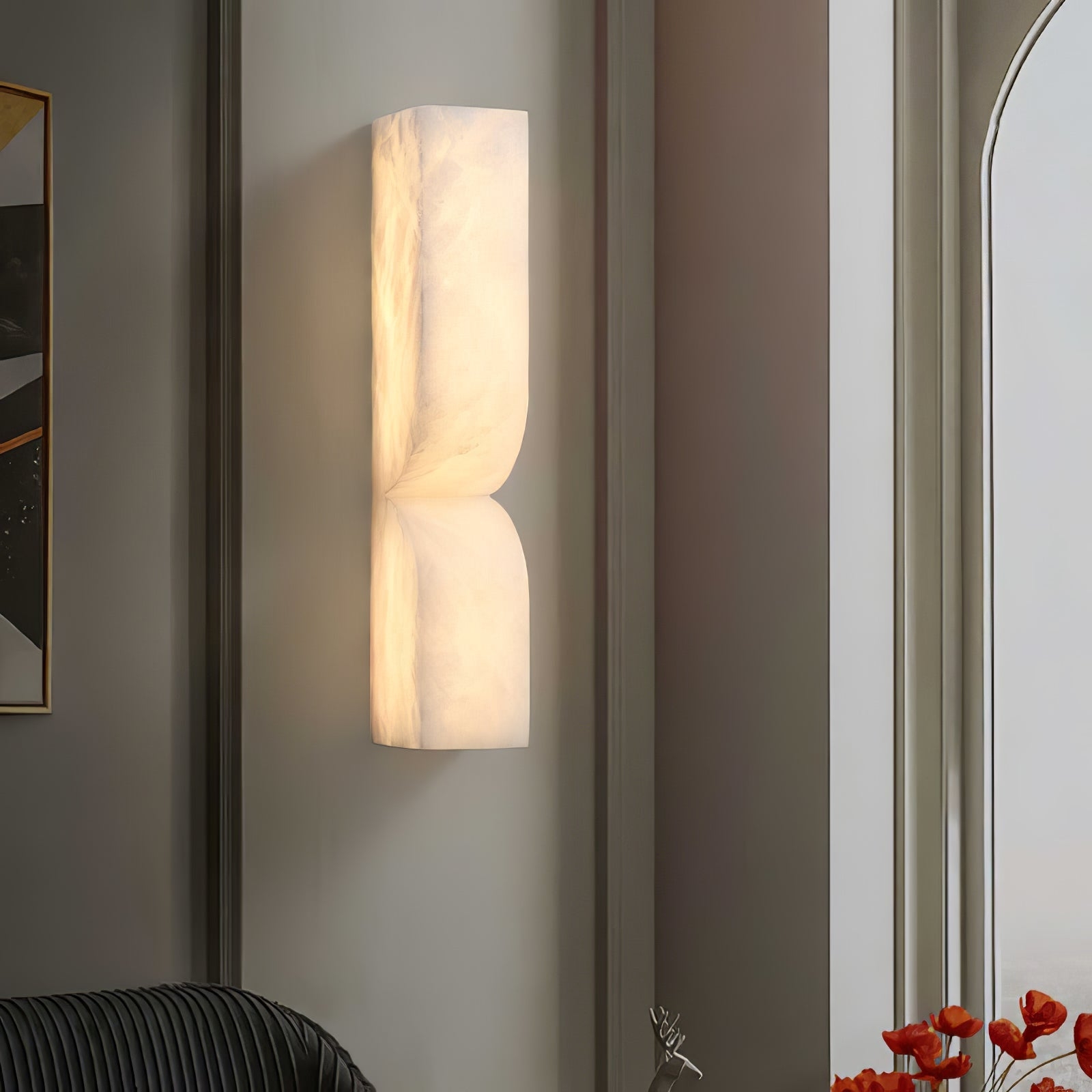 Rectangular Alabaster Wall Lamp D639