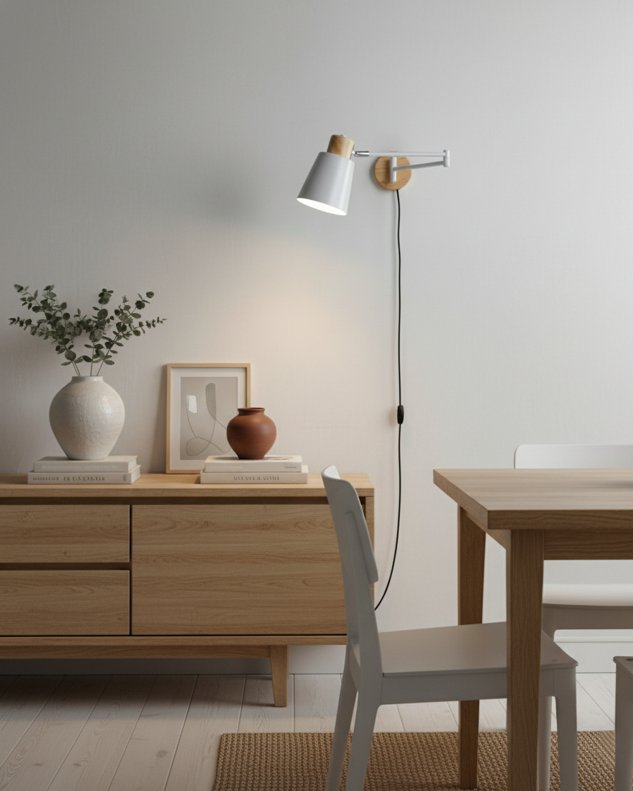 Collin Adjustable Plug In Wall Lamp D265