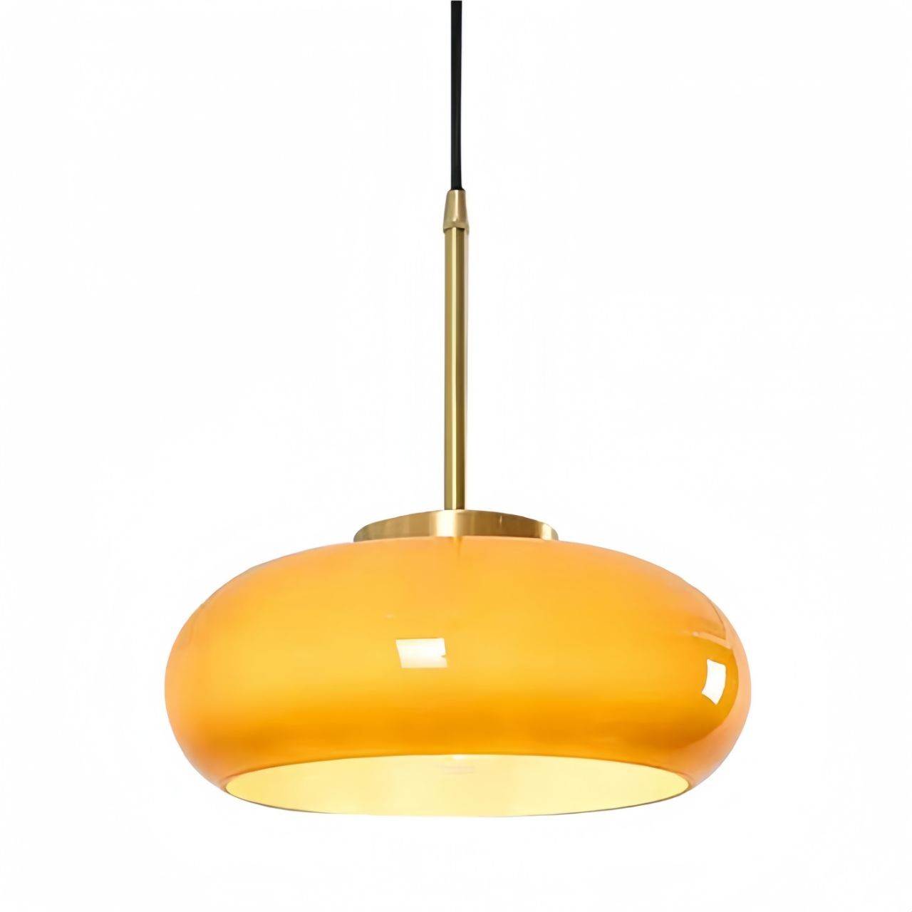 Vintage Bauhaus Glass Pot Pendant Light S93