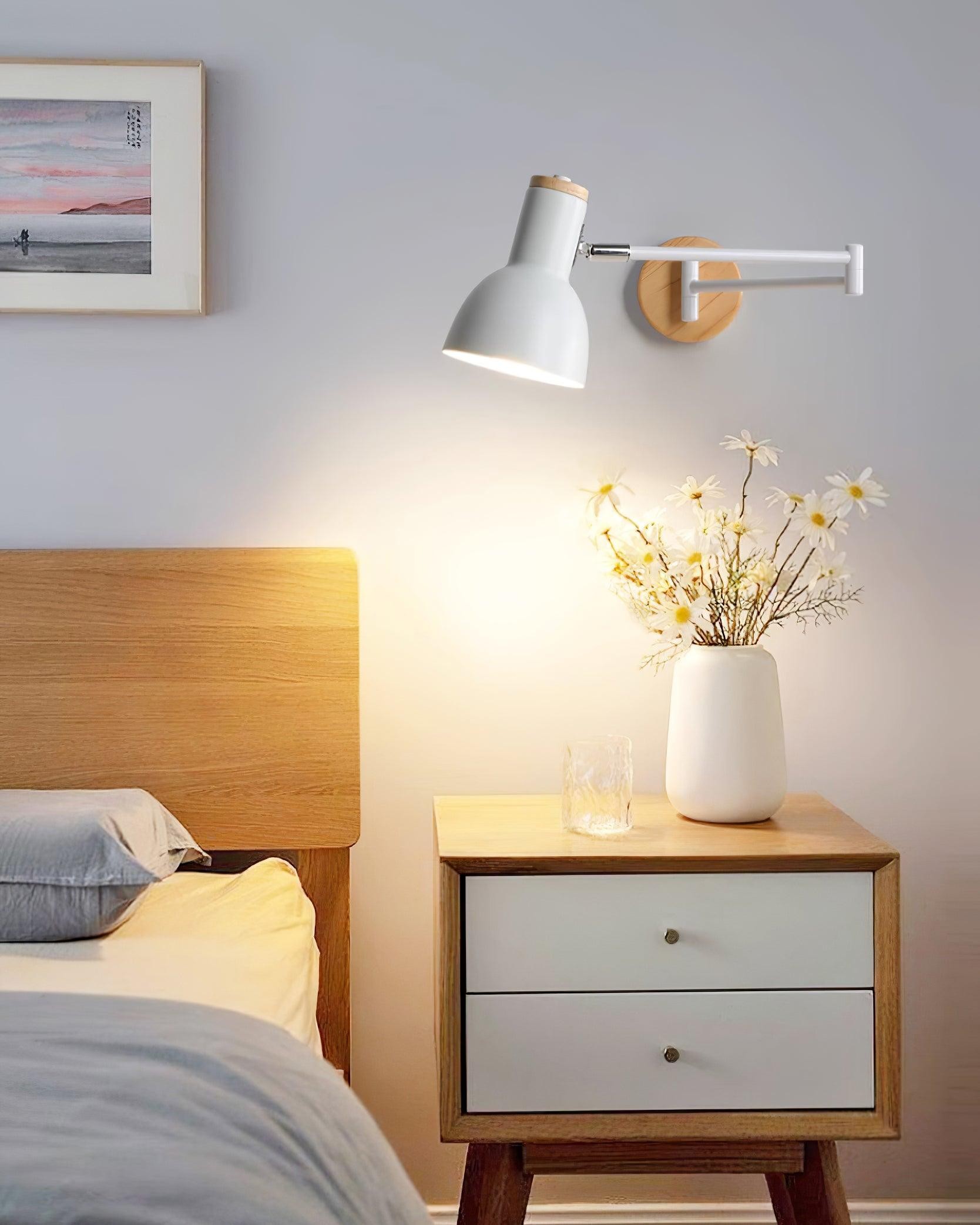 Wooden Adjustable Wall Lamp M394